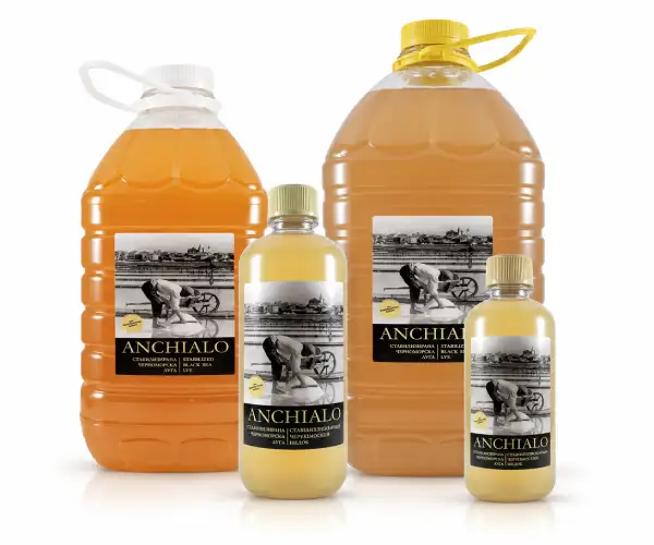 ANCHIALO Stabilised Black Sea Lye Mineral Solution in 500ml, 950ml, 3L and 5L sizes
